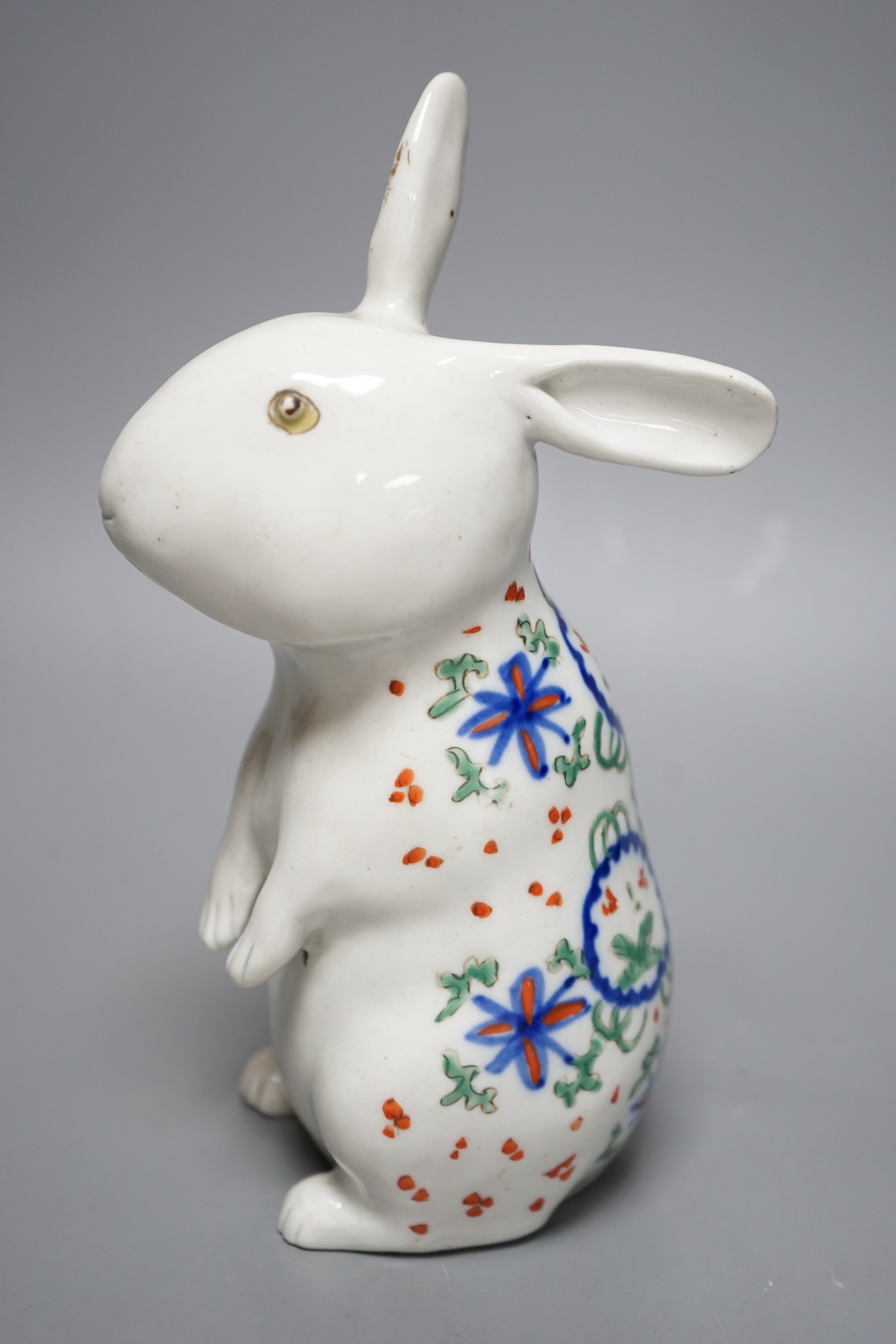 A Japanese Arita model of a seated rabbit, Meiji period, 23cm